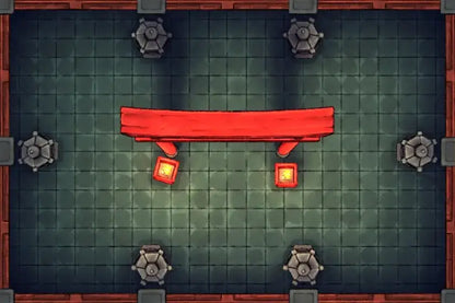 Fox Spirit’s Island Palace - Modular Dungeon Tileset Battlemap - red fabric hammock chair cushion - Digital, Foundry