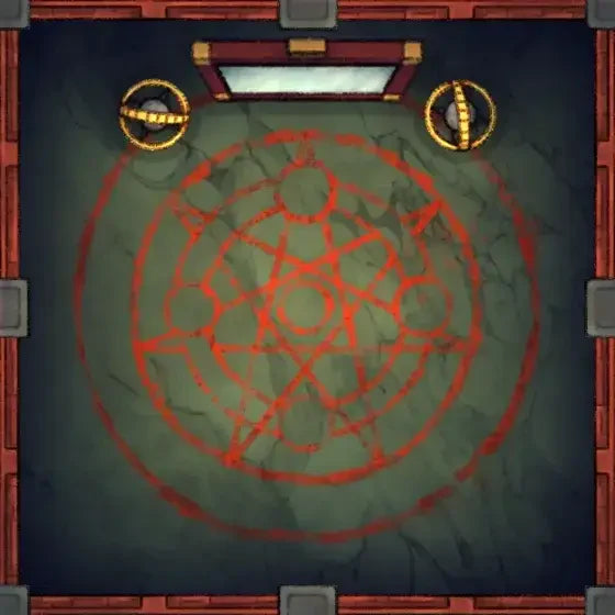 Fox Spirit’s Island Palace - Modular Dungeon Tileset Battlemap - red circular mandala rug intricate - Digital, Foundry