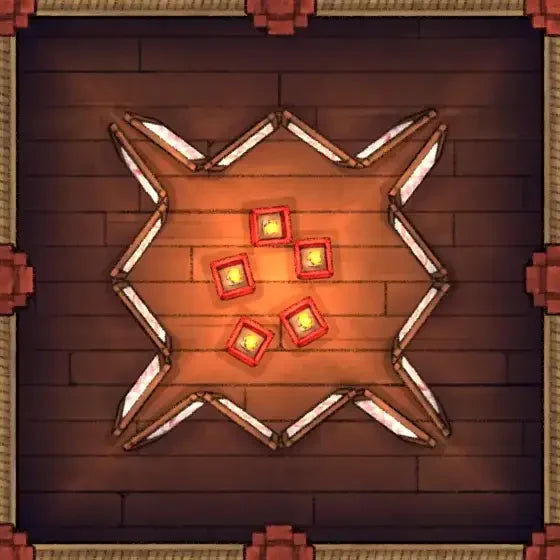 Fox Spirit’s Island Palace - Modular Dungeon Tileset Battlemap - star-shaped wooden puzzle piece red - Digital, Foundry