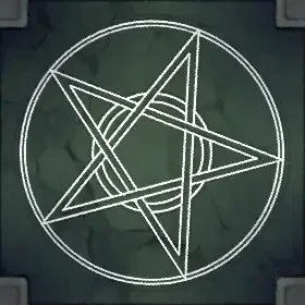 Fox Spirit’s Island Palace - Modular Dungeon Tileset Battlemap - white pentagram sticker black outline - Digital,