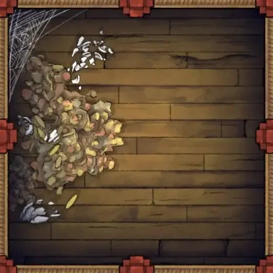 Fox Spirit’s Island Palace - Modular Dungeon Tileset Battlemap - wooden chest scattered gold coins - Digital, Foundry