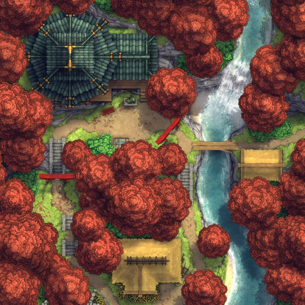 Temple & Shrine D&D Battlemaps | Eastern Fantasy Maps | DnDungeon