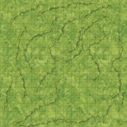 Modular Asian City Walls Tileset Battlemap - green camouflage patterned fabric texture - Digital, Foundry VTT, Print