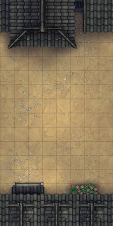 Modular Japanese Alleys & Streets Tileset Battlemap - asian-style courtyard - Digital, Foundry VTT, Print