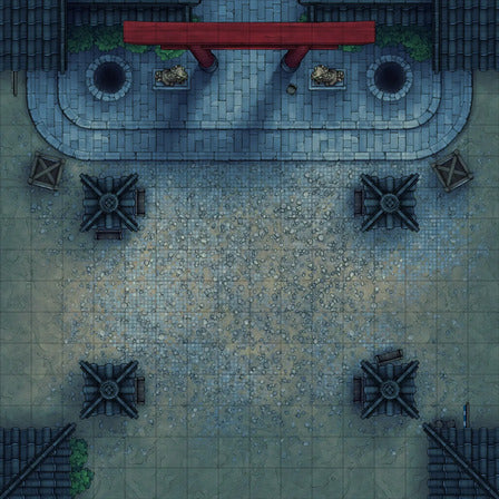 Modular Japanese City Streets Tileset Battlemap - asian-themed battle map - Digital, Foundry VTT, Print