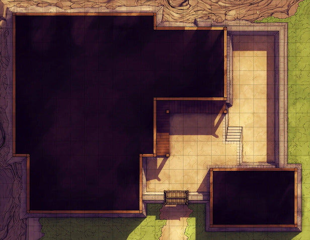 Modular Ninja Dojo & Japanese Room Tileset Battlemap - floor plan - Digital, Foundry VTT, Print