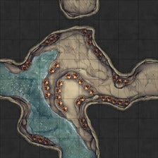Modular Thousand-Statue Caves Tileset Battlemap - cave battle map - Digital, Foundry VTT, Print