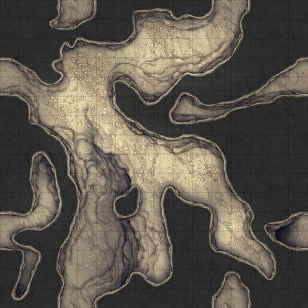 Modular Thousand-Statue Caves Tileset Battlemap - cave map - Digital, Foundry VTT, Print