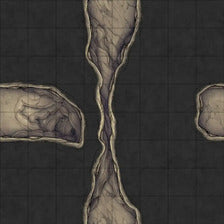 Modular Thousand-Statue Caves Tileset Battlemap - cave passage map - Digital, Foundry VTT, Print