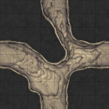 Modular Thousand-Statue Caves Tileset Battlemap - crossroads cave map - Digital, Foundry VTT, Print