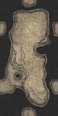 Modular Thousand-Statue Caves Tileset Battlemap - fantasy cave map - Digital, Foundry VTT, Print