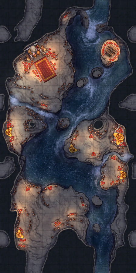 Modular Thousand-Statue Caves | D&D Battlemap Tileset | DnDungeon
