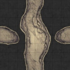 Modular Thousand-Statue Caves Tileset Battlemap - stone dungeon corridor - Digital, Foundry VTT, Print