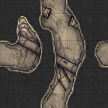 Modular Thousand-Statue Caves Tileset Battlemap - underground tunnel map - Digital, Foundry VTT, Print