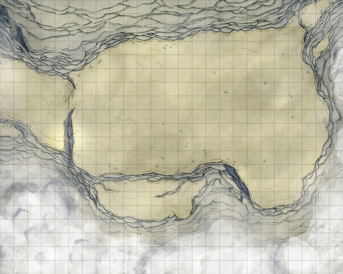 Mountain Monk Monastery Battlemap - gridded cavern map - Digital, Foundry VTT, Print