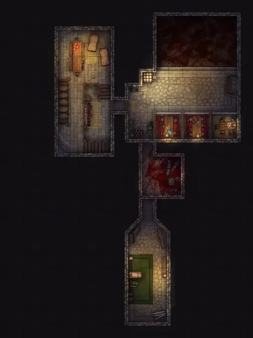 Silk Pony Inn Battlemap - dungeon map layout - Digital, Foundry VTT, Print