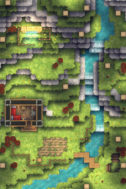 Stuck in a Square World Battlemap - fantasy battle map - Digital, Foundry VTT, Print