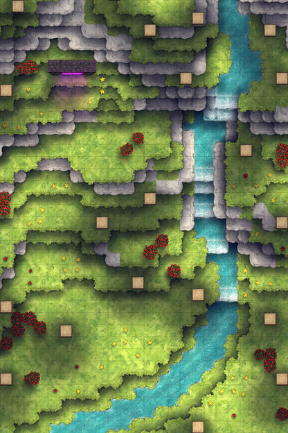 Stuck in a Square World Battlemap - top-down fantasy battle map - Digital, Foundry VTT, Print