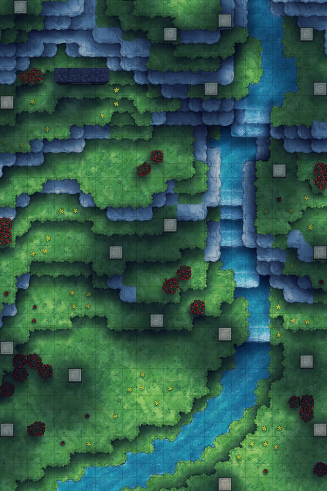 Stuck in a Square World Battlemap - top-down fantasy battle map - Digital, Foundry VTT, Print