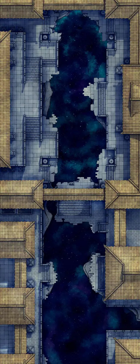 The Forbidden City Battlemap - fantasy city canal - Digital, Foundry VTT, Print