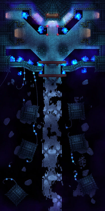 Youkai Night Market & Spirit Realm Entrance Battlemap - fantasy-themed multi-level structure - Digital, Foundry VTT,